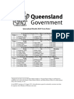 Queensland Health 2020 Term Dates