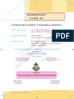 Mathematics Class - Ix: Textbook Development & Publishing Committee