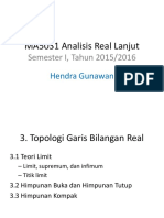 MA5031 Analisis Real Lanjut: Semester I, Tahun 2015/2016