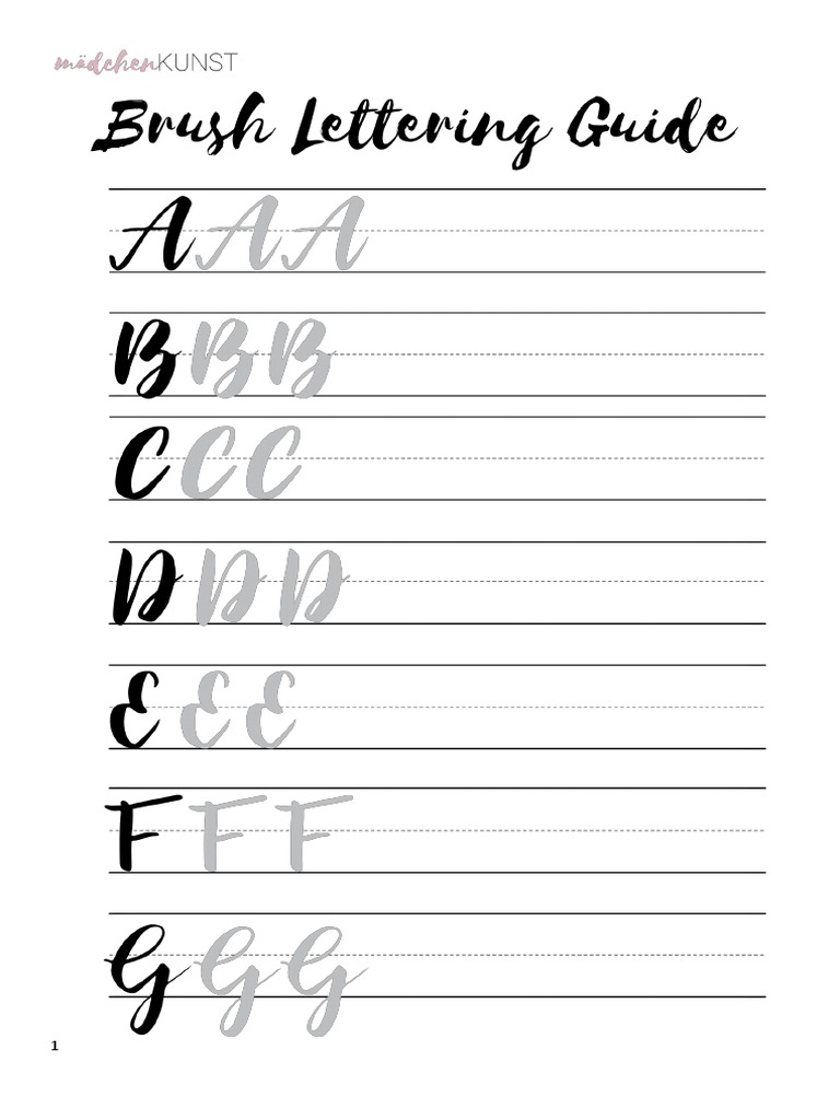 Free Brush Lettering Guide NEU PDF