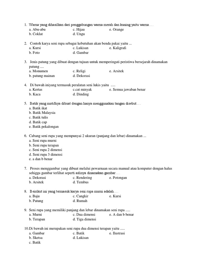 Seni Budaya Kelas X Pdf