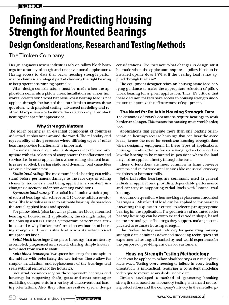 Bearing Housing PDF Strength Of Materials Deformation (Engineering)