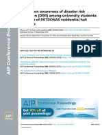 A Study On Awareness of Disaster Risk Reduction (DRR) Among University Students: The Case of PETRONAS Residential Hall Students