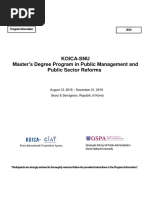 PI - 2018 KOICA-SNU (GMPA) Capacity Building of Public Management