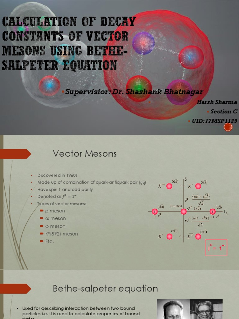 Calculation of Decay Constant of Vector Meson Using Bethe Salpeter ...