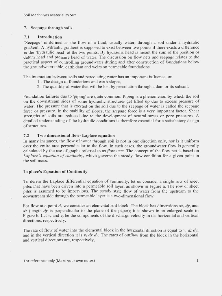 7 Seepage Through Soils Pdf Soil Mechanics Civil Engineering