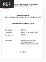 EC6711 Embedded Lab Student Manual 19-20 Odd Sem PDF