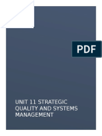 Strategic Quality and Systems Management Unit 11 Done