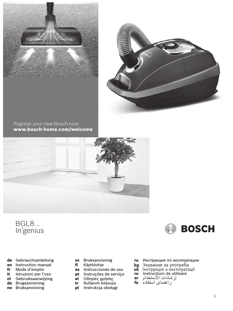 Manual Aspirator Cu Sac Bosch  PDF  Vacuum Cleaner  Recycling