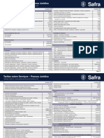 Tabela Tarifas PJ 01 - 2018