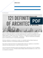 121 Definitions of Architecture