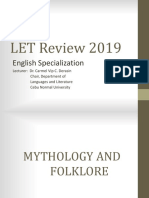 LET Review 2018 Mythology and Folklore