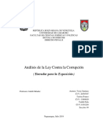 Análisis de La Ley Contra La Corrupción