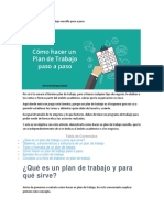 Cómo Crear Un Plan de Trabajo Sencillo Paso A Paso