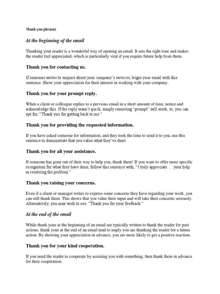 At The Beginning Of The Email Thank You For Contacting Us Gratitude Communication