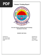 Summer Training Report: University Institute of Engineering and Technology Kurukshetra University