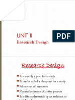 Unit Ii: Research Design