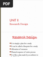 Unit Ii: Research Design