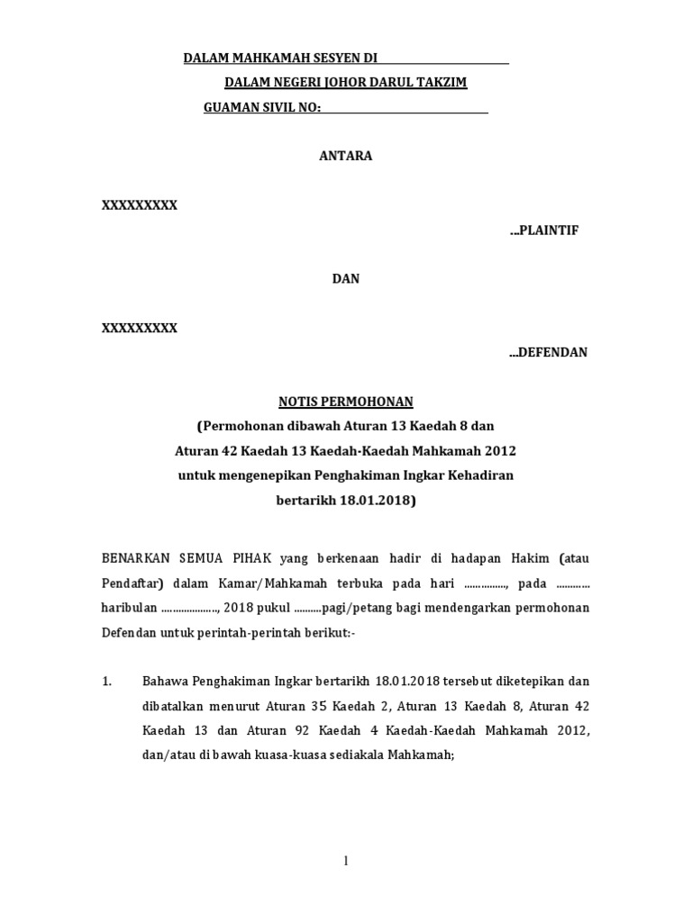 Mengenepikan Penghakiman Ingkar