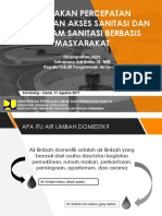 Kebijakan Percepatan Penyediaan Akses Sanitasi Dan Program Sanitasi Berbasis Masyarakat