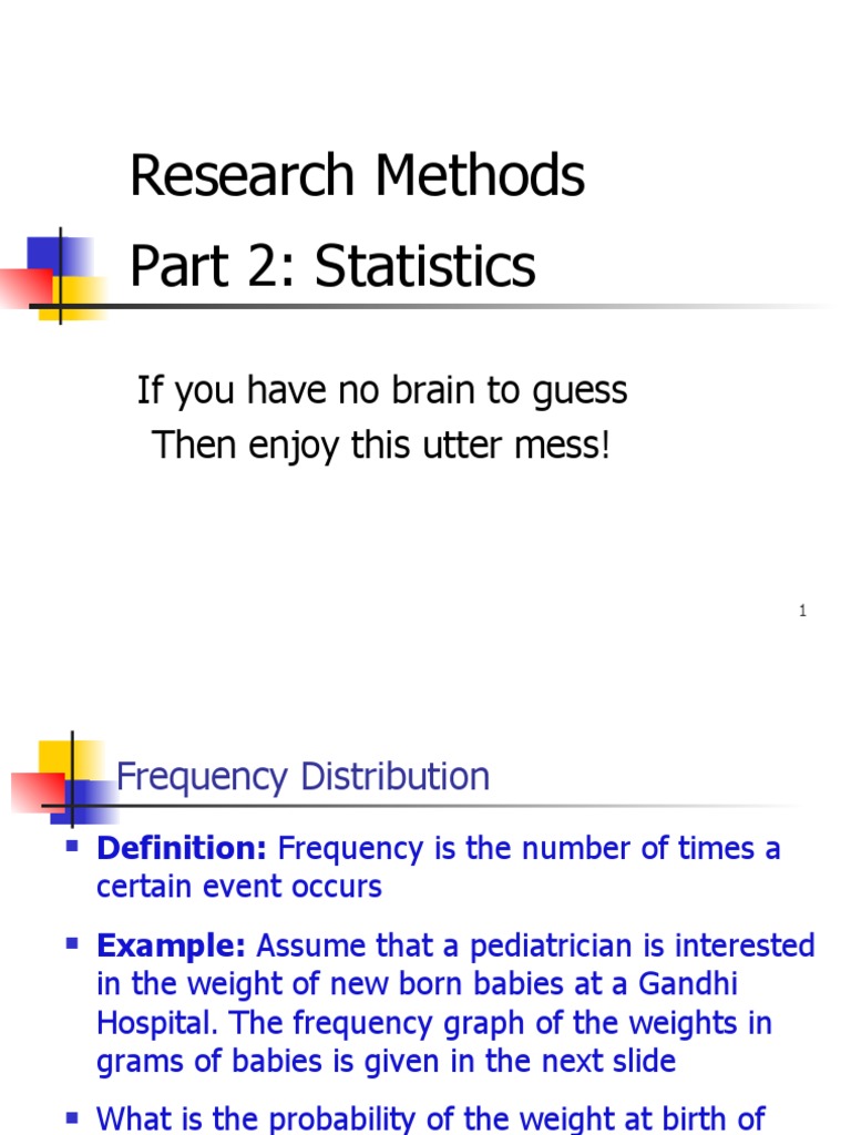Research Methods in Economics Part II STAT | PDF | Goodness Of Fit ...