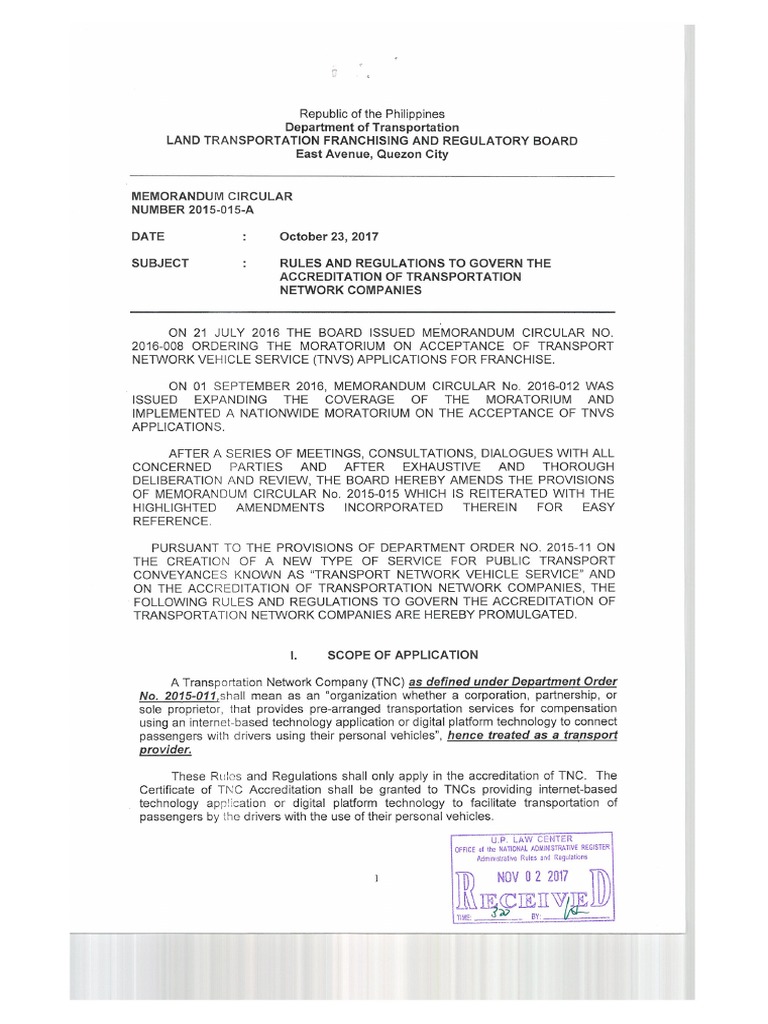 LTFRB 15-A | PDF