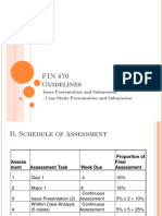 FIN 470 - Guidelines For Issue Presentation and Case Study Presentation
