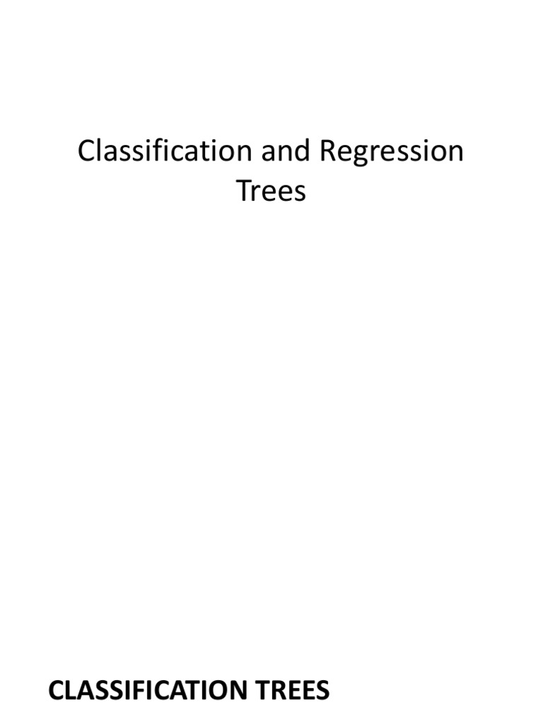 Classification and Regression Trees | PDF | Bootstrapping (Statistics ...