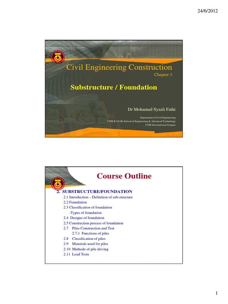 Substructure and Foundation Overview | PDF | Deep Foundation ...