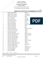 List of Regular Voters for Precinct 0190A in Bondoc, Calapan City, Oriental Mindoro