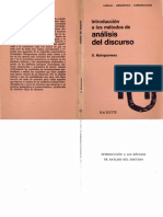 Maingueneau, Dominique - Introducción a Los Métodos de Análisis Del Discurso
