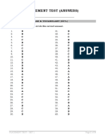 Placement Test - Set 1 - Answers