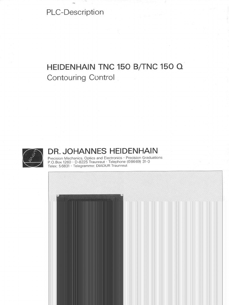TNC 150 PLC Programming Guide | PDF | Programmable Logic