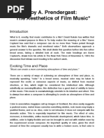 Roy A. Prendergast: "The Aesthetics of Film Music"