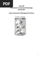 Anth 100 Introduction To Cultural Anthropology Spring 2019 Lahore University of Management Sciences