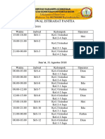 Jadwal Istirahat Panitia