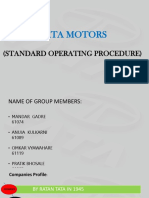 Tata Motors: (Standard Operating Procedure)