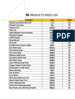 RCM Products Price List