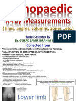 MUSCULOSKELETAL RADIOLOGY MEASUREMENTS