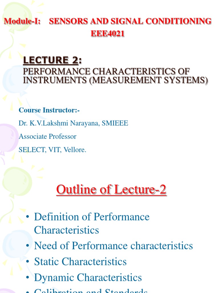 Performance Characteristics of Instruments | PDF | Accuracy And ...