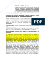 Caducidad de la acción y actos administrativos conexos