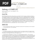 Imbong v. COMELEC: Facts