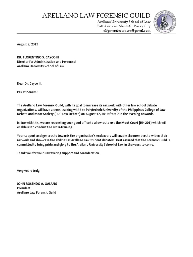 Cross Training Letter PDF