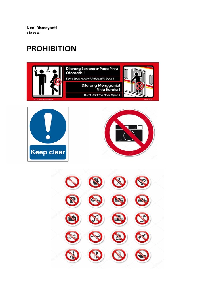 Prohibition Guidelines Class A | PDF