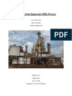 Ethanol From Sugarcane Mills Process