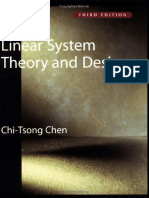 Linear Systms Theory and Design 3rd Efition - by Chen