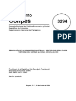 Conpes 3294 Renovación de La Administración Pública PDF