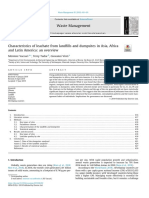 Characteristics of leachate from landfills and dumpsites in developing nations