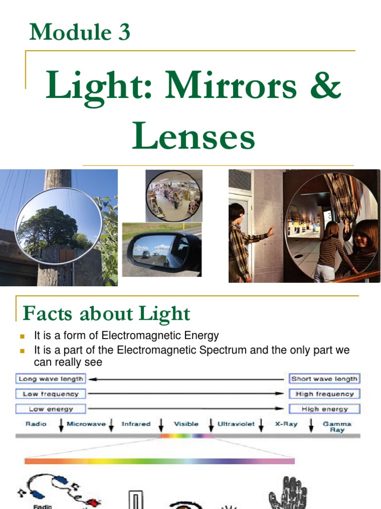 Reflection and Mirrors PDF Lens (Optics) Reflection (Physics)