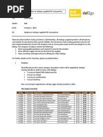 MEMO102018-116 Update On Unilogix Supplied RTE and Pastries